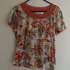 Alfred Dunner Ladies Blouse with wooden bead details